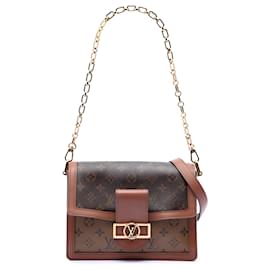 Borsa Louis Vuitton Monogram Reverse Dauphine MM marrone