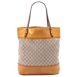 Gucci Large GG Canvas Laidback Crafty Tote Beige