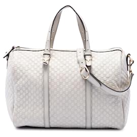 Borsa satchel bianca Gucci Microguccissima Nice Boston