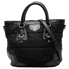 Borsa Tote e Satchel Black Prada Tessuto Cervo Lux 24H