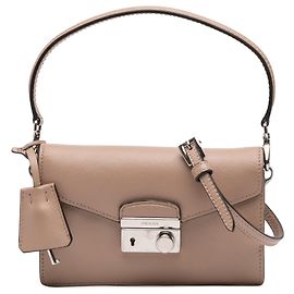 Borsa Prada Mini Saffiano Lux Sound Lock beige