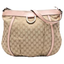 Gucci Abbey D Ring Crossbody aus GG Canvas in Beige