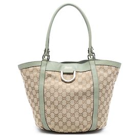 Abbey GG Canvas D Ring Tote aus beige Gucci Canvas
