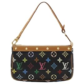 Borsa a tracolla Pochette Accessoires Monogram Multicolore nera Louis Vuitton