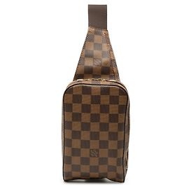 Borsa a tracolla Louis Vuitton Damier Ebene Geronimos marrone