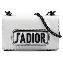 Borsa a tracolla Dior Mini in pelle di vitello bianca J'Adior Chain Flap