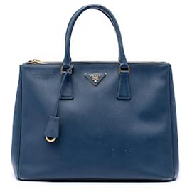 Borsa Tote e Borsa a mano Prada Large Saffiano Lux Galleria Double Zip Blu