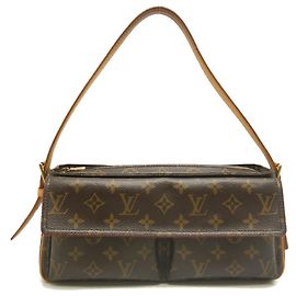 Louis Vuitton Monogram Viva Cite MM Schultertasche braun