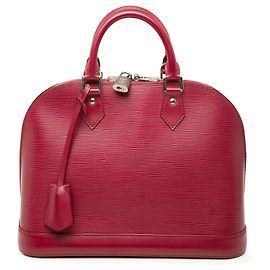 Rote Louis Vuitton Epi Alma PM Handtasche