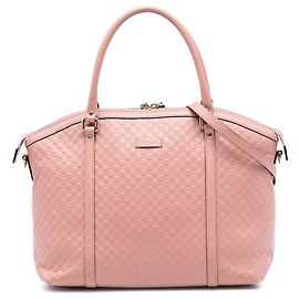 Borsa Satchel a cupola Gucci Large Microguccissima rosa