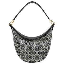 Borsa Luna Hobo in tela Anagram blu LOEWE