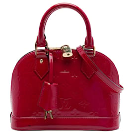 Borsa Louis Vuitton Monogram Vernis Alma BB rossa