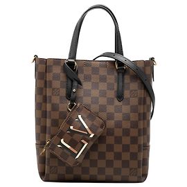 Borsa Belmont PM in Damier Ebene marrone Louis Vuitton