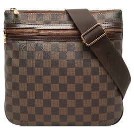 Borsa a tracolla Louis Vuitton Damier Ebene Bosphore marrone