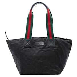 Tote Gucci GG Canvas Web nero