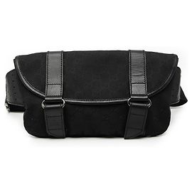 Borsa a tracolla Gucci GG Canvas nera