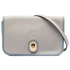 Borsa a tracolla Ines in pelle bicolore con Anagram grigio LOEWE