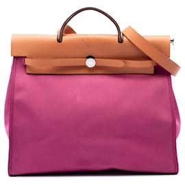 Borsa Hermès Toile Herbag Zip 39 rosa