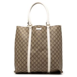 Tote verticale Gucci GG Supreme bianco
