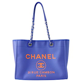 Purple Chanel Small Canvas Deauville Tote