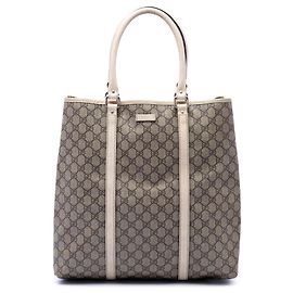 Tote verticale Gucci GG Supreme bianco