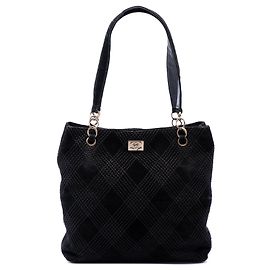 Tote Chanel CC in scamosciato nero Wild Stitch