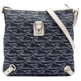 Gucci 85th Anniversary Denim Abbey D Ring Umhängetasche in Blau