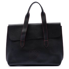 Valigetta Business in pelle di vitello granulata Anagram nera LOEWE