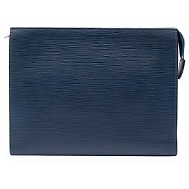 Necessaire Louis Vuitton Epi Toilelet Blu 26 Clutch Bag