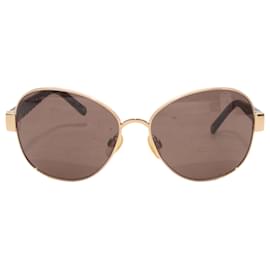 Occhiali da sole Chanel Oversized in metallo dorato