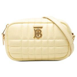 Borsa a tracolla Mini Quilted Lambskin Lola gialla Burberry