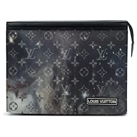 Clutch Bag Black Louis Vuitton Monogram Galaxy Pochette Voyage MM