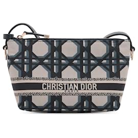 Borsa a mano Pouch Nomad in tessuto tecnico Macrocannage DiorTravel blu Dior