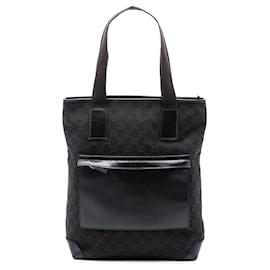 Tote in denim Gucci GG marrone
