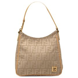 Borsa a tracolla in tela Zucca marrone Fendi