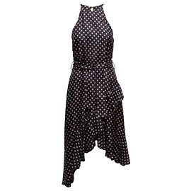 Zimmermann Polka Dot Halterkleid Schwarz & Beige Größe US 2