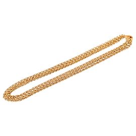 Collana a doppia catena placcata oro Chanel Gold