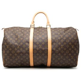 Borsa da viaggio Louis Vuitton Monogram Keepall 55 marrone