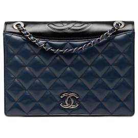 Borsa a tracolla Chanel Small Quilted Calfskin Ballerine Flap Blu