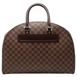 Borsa Louis Vuitton Damier Ebene Nolita 24 Heures marrone