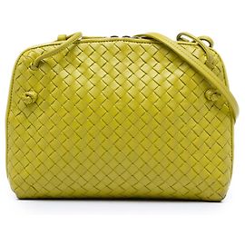 Borsa a tracolla Bottega Veneta Nappa Intrecciato Nodini gialla