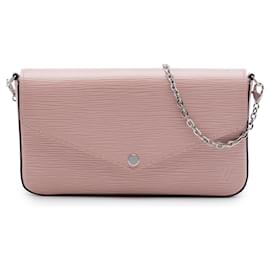 Borsa a tracolla Louis Vuitton Epi Pochette Felicie Rosa
