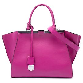 Borsa 3Jours in pelle di vitello Fendi viola, taglia Medium