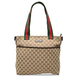 Gucci GG Canvas Web Satchel Beige