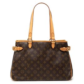 Sacola Tote Horizontal Louis Vuitton Monogram Batignolles marrom