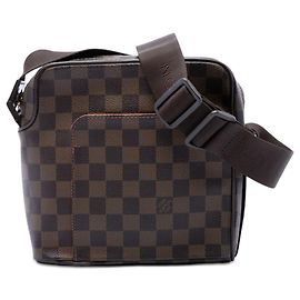 Borsa a tracolla Louis Vuitton Damier Ebene Olav PM marrone