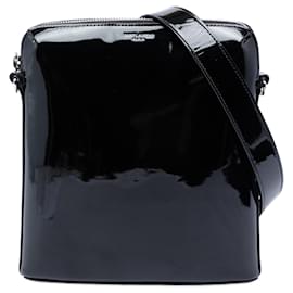 Borsa a tracolla in vernice nero Saint Laurent
