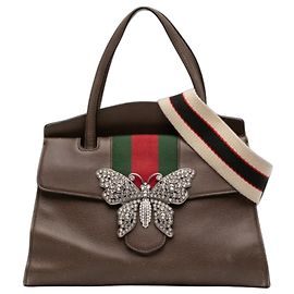 Borsa Gucci Medium Calfskin Linea Totem marrone