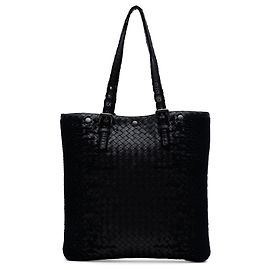 Tote Bottega Veneta in nappa Intrecciato nero Tuffetage