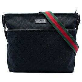 Bolsa transversal Gucci GG Canvas Web azul